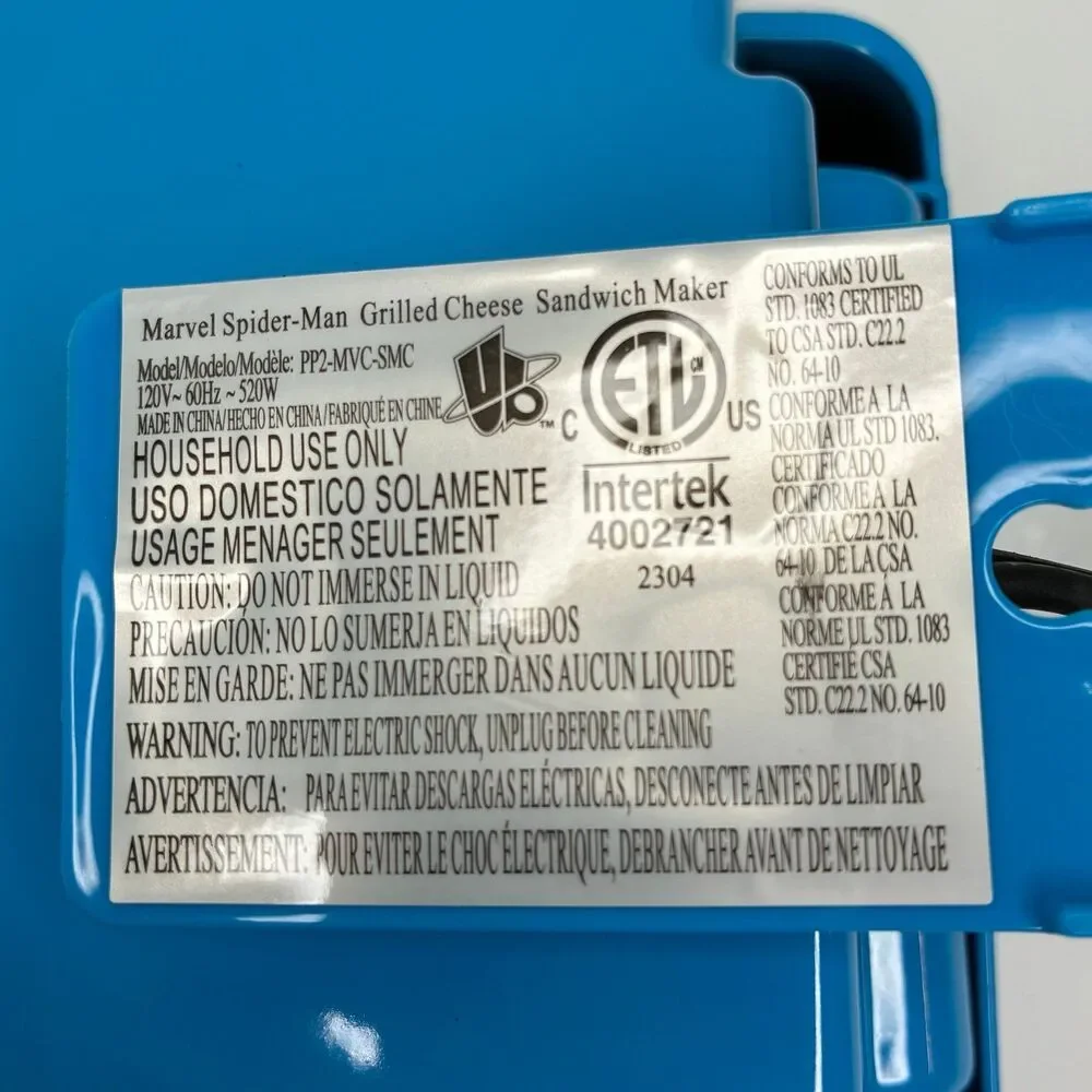 Uncanny Brands Marvel's Spiderman Single Sandwich Maker Panini Grill